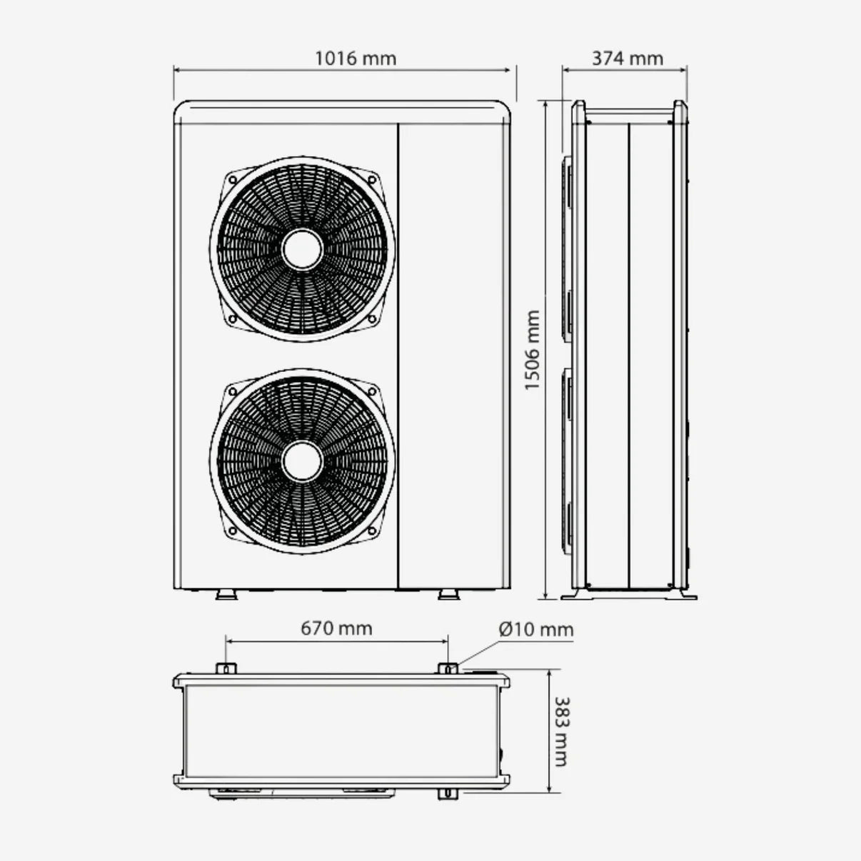 Pompe à chaleur air/eau Ariston Nimbus Plus 15 kW